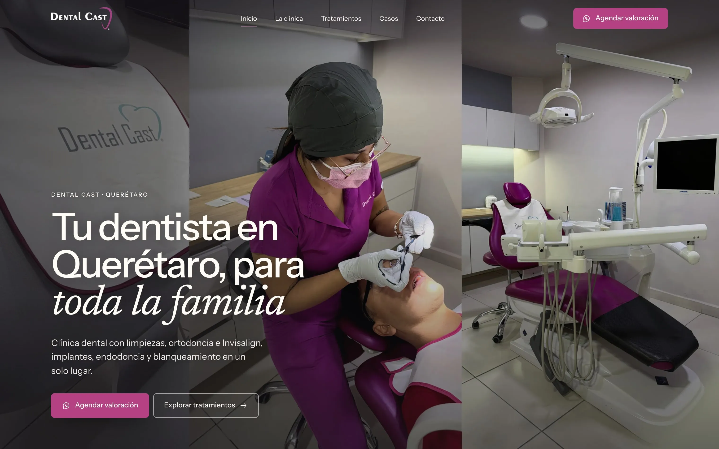 Portada del sitio entregado — Clínica dental.