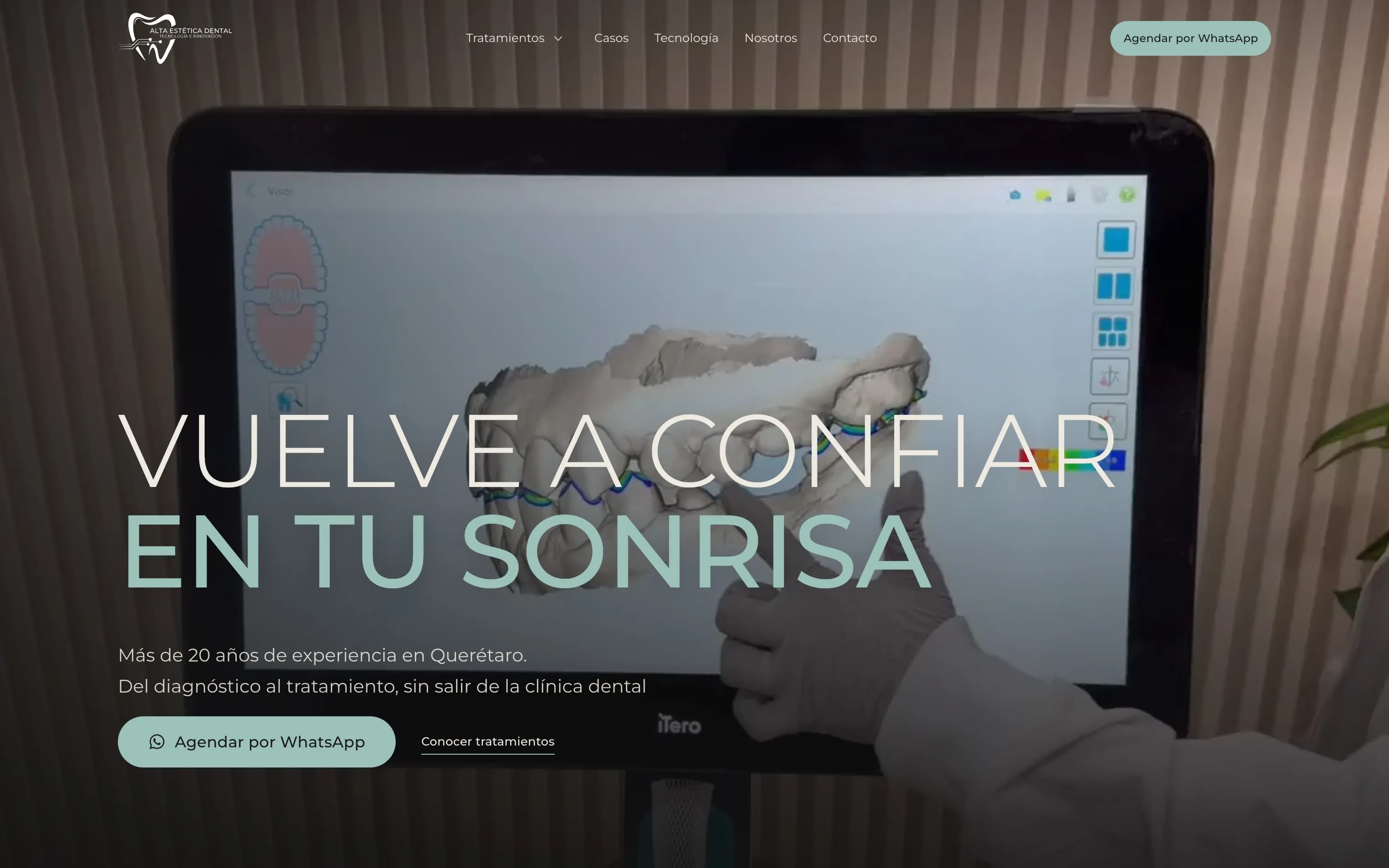 Portada del sitio entregado — Clínica dental.
