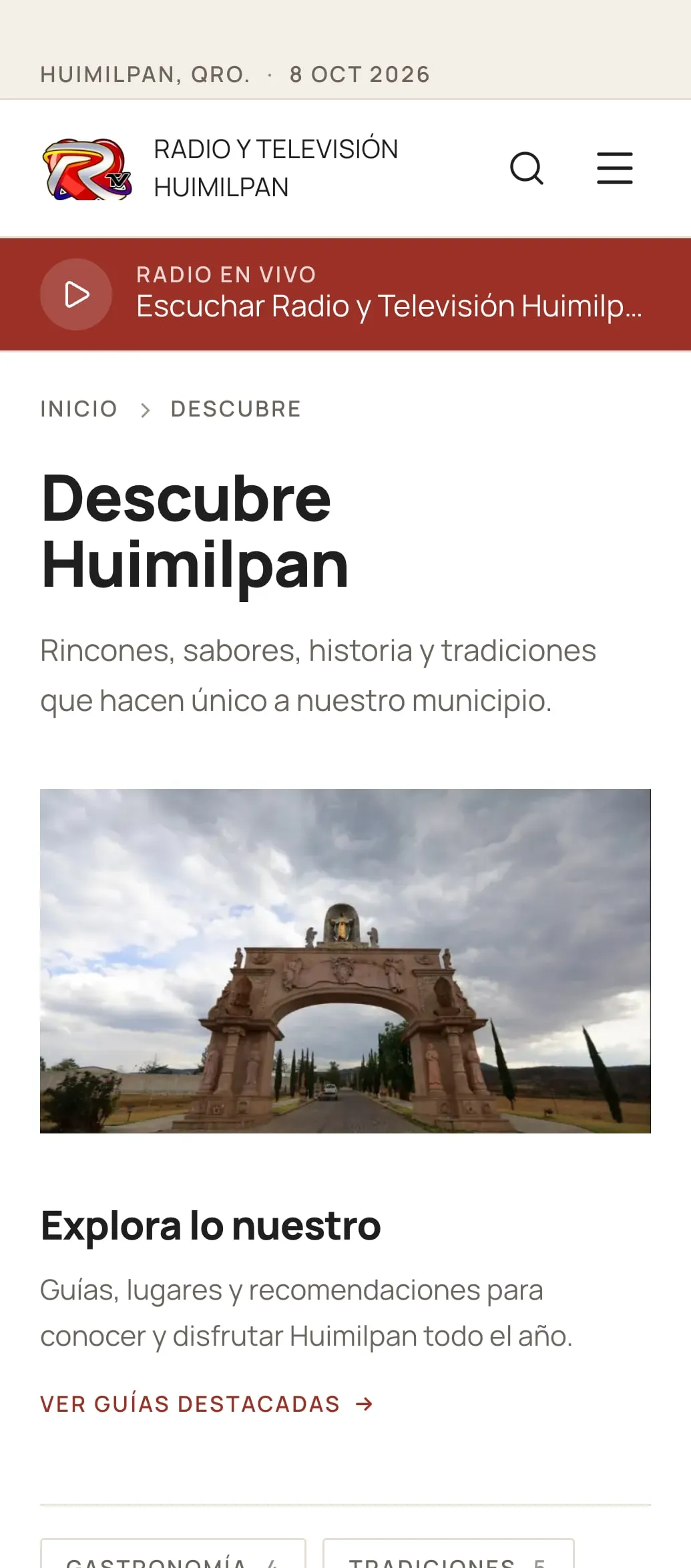 Descubre del sitio de Radio y Televisión Huimilpan, en teléfono.